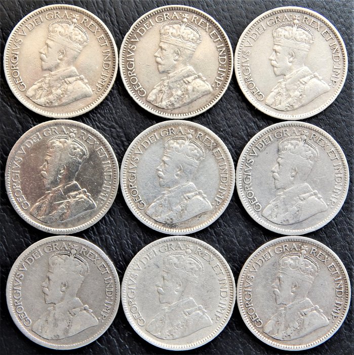 Very Fine 1918 Canada Silver 10 Cents