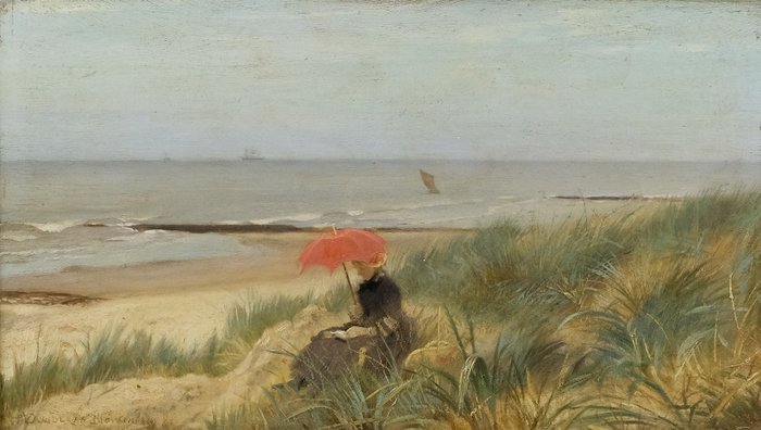 Pierre Jean Van der Ouderaa (Piet Van der Ouderaa) (1841-1915) - "La femme du peintre" 