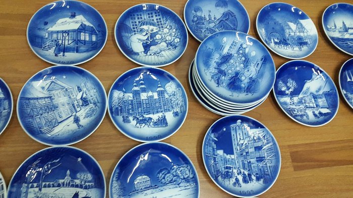Florindo Besozzi - Desiree Denmark Old Copenhagen Blue - platos (23) - Porcelana