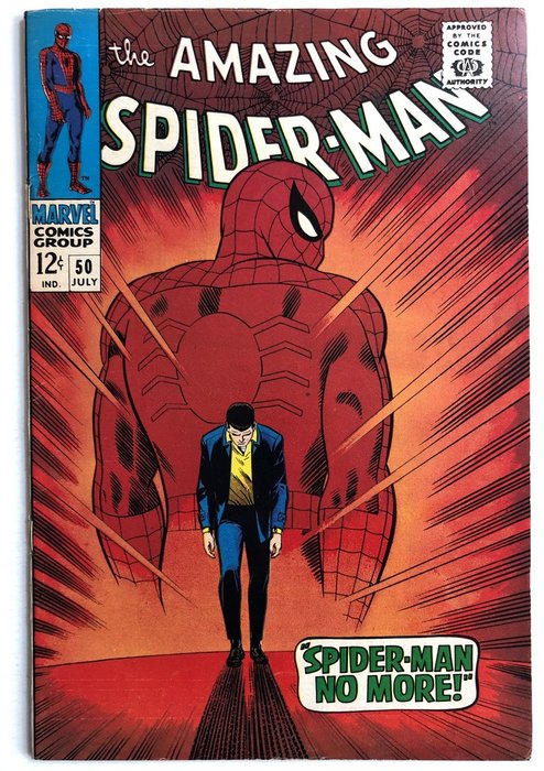 The Amazing Spider-Man #50 - 1st Appearance Of Kingpin (Wilson Fisk) - Origin Of Spider-Man Retold - High Grade!!!!! KEY BOOK!!!! - Softcover - Eerste druk - (1967)