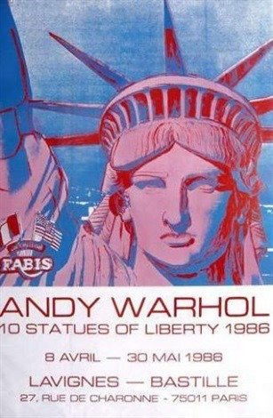 Andy Warhol - 10 Statues of Liberty, Paris - 1986