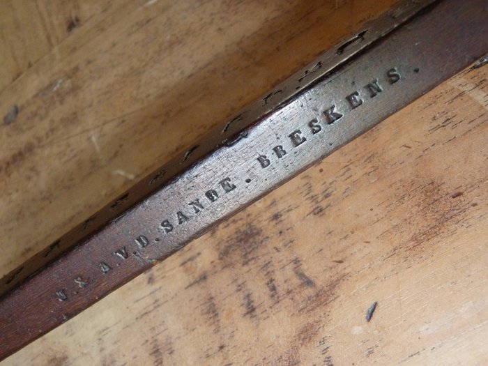 桃花心木橢圓/ ellemate帶有校準標記，1米長 - 桃花心木 - 1844年