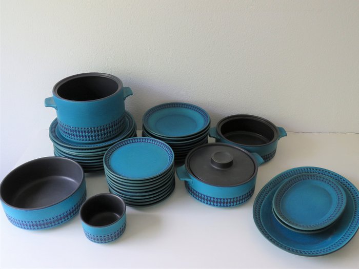Ceramano - Extensive service "Sapphire" "-for 10 people-Vintage - Earthenware