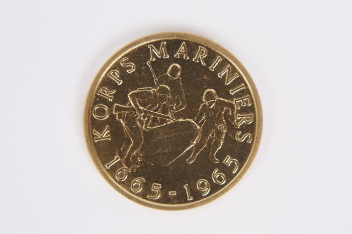 Países Bajos - Penning 300 jaar Korps Mariniers 1665 - 1965 - Oro
