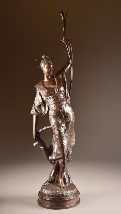 Louis Hottot (1829 - 1905) - Skulptur (1) - Bronze (patineret) - Anden halvdel af det 19. århundrede
