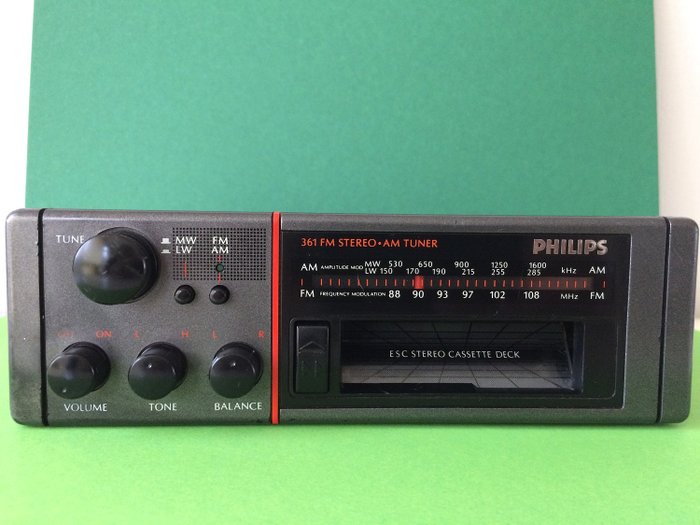Κλασικό - Philips 361  - Stereo radio-cassette - 1989