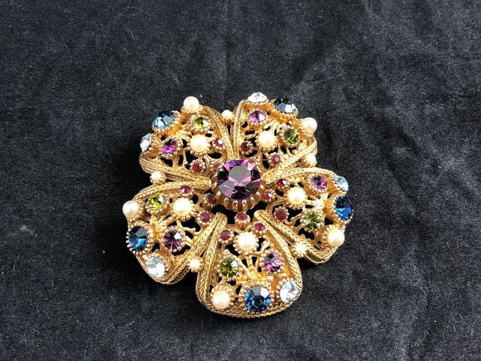 Gold-plated - Nina Ricci Paris large couture brooch - Catawiki