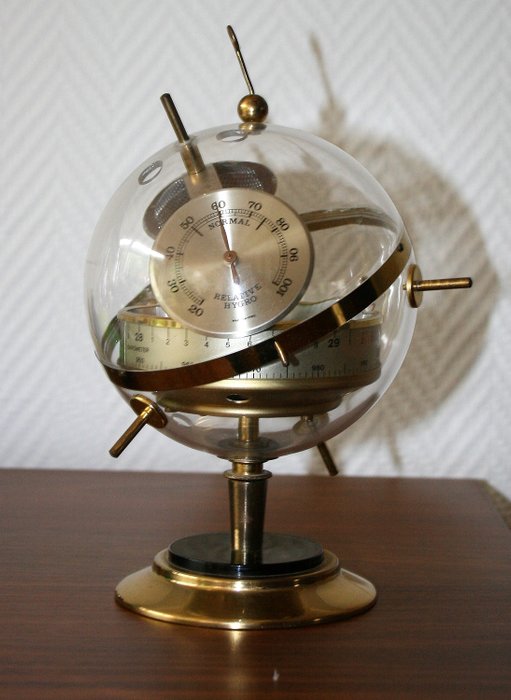 Barometer, sputnik barometer - Brass, plexiglass - 60s