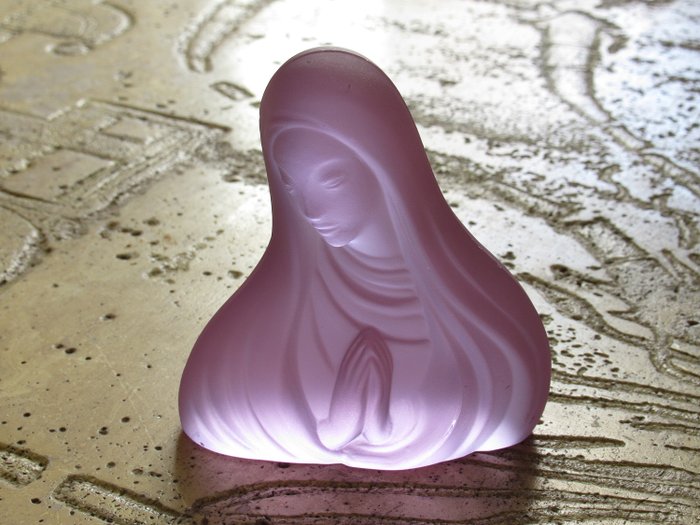 Cesare Toso - Murano - Madonna figurine bust in prayer - alexandrite, Glass (stained glass)