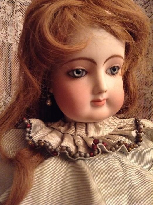 Bru - Tidlig antik Bru-dukke med lukket mund 80 cm! - Frankrig