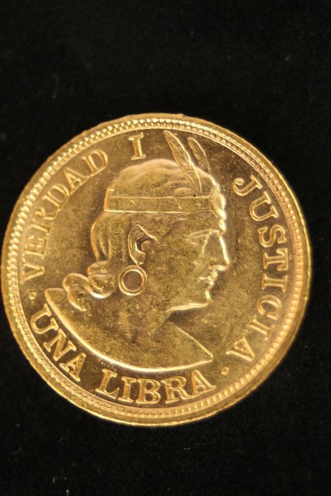 Peru - 1 Libra 1917 (7.9881 g) - Goud