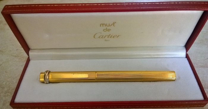 Cartier Paris Placcata oro 18 Kt - Kugelschreiber