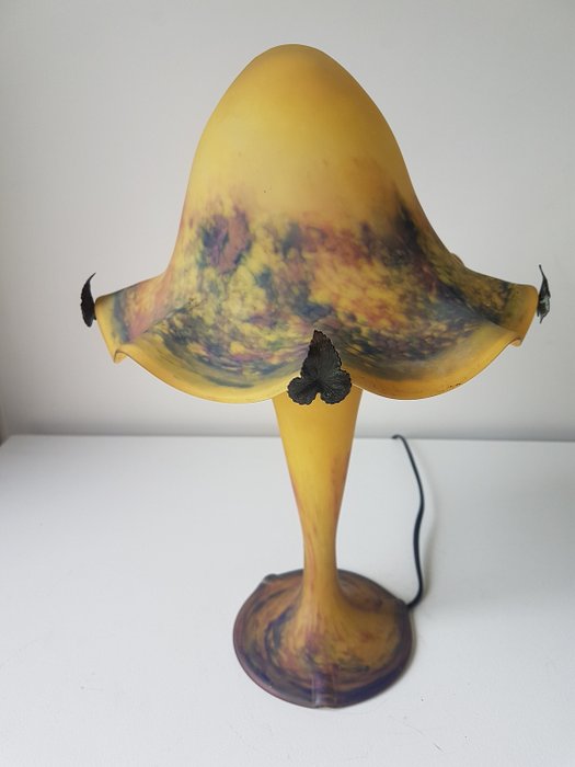 Le Verre Français - Mushroom lamp - Art Deco