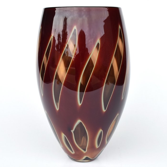 Peter Bremers - üveg váza - "szemes üveg".