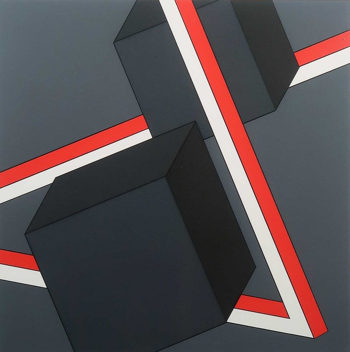 Hans van Rhoon (1958)  - Abstracte compositie