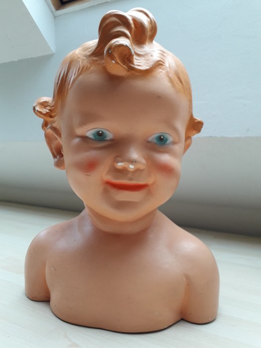 Cadum - Old advertising bust "Baby Cadum" in plaster (1) - Plaster