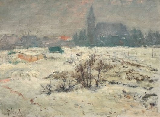 Guillaume Vogels (1836-1896) - Sneeuwlandschap