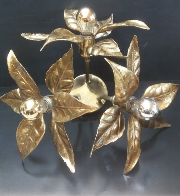 Willy Daro - Made by Massive - Willy Daro Style Golden Flower Lamp - Messing