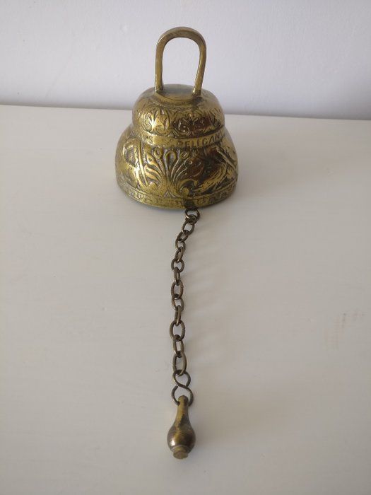 Heavy handmade holy church bell 'LEO X AQVILA AGNVS X PELICANVS' - Brass
