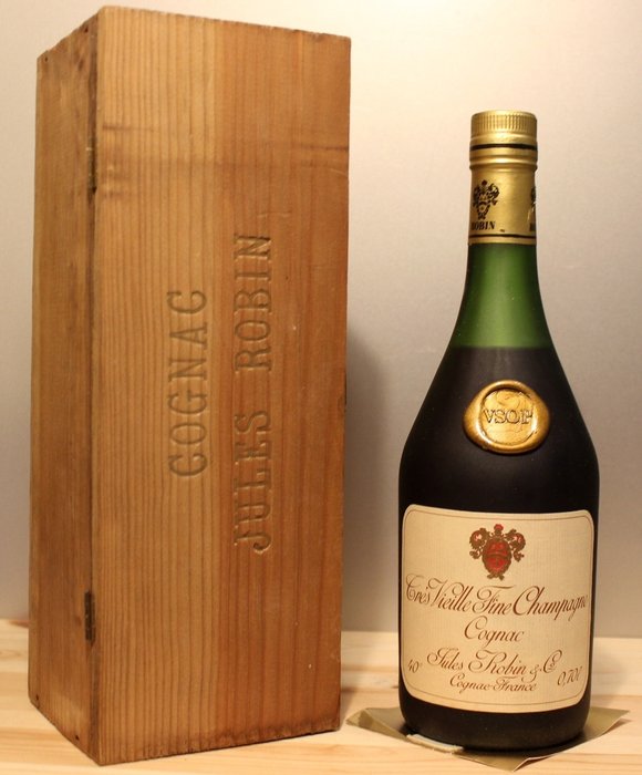 Jules Robin - Tres Vieille Fine Champagne Cognac, OWC - b. Década de 1970 - 0,7 litros