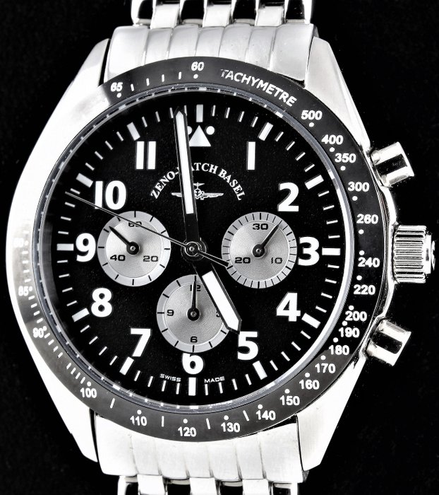 Zeno-Watch Basel - Lemania Tachymeter Chrono – Limited Edition No 98 of 300 - Ref. No: 430-01TH-b1M - Never Worn - Warranty - Miehet - 2011-nykypäivä