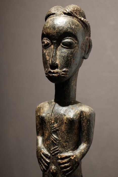 Ancestor statue - Wood - male Biolo Bian - Baule - Ivory Coast 