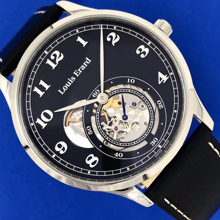 Louis Erard - 1931 Manual Automatic Small second Black "NO RESERVE PRICE" - 32217AA32.BVA32 - Mænd - BRAND NEW