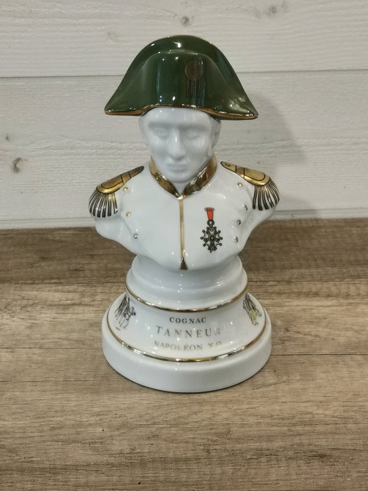 Cognac XO Tanneur - Modèle Buste de Napoleon Bonaparte - Karafka koniaku - Porcelana Malbec urządzona w Limoges