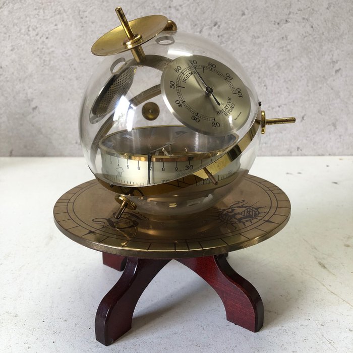 BGM 1765968 - 氣象站Sputnik（氣壓計，濕度計和溫度計） (1) - 木, 黃銅