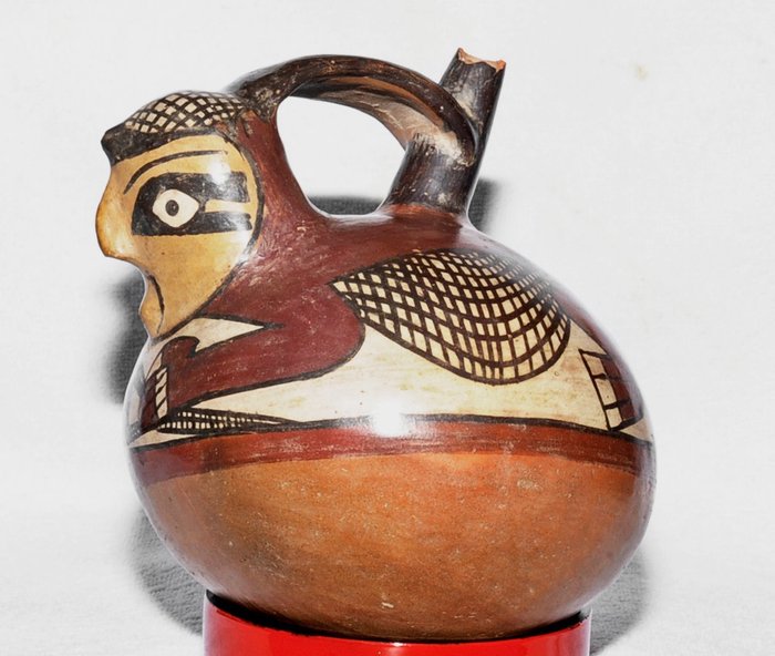 前哥倫布 陶瓷 文化擬人花瓶NAZCA - 16×12.5 cm