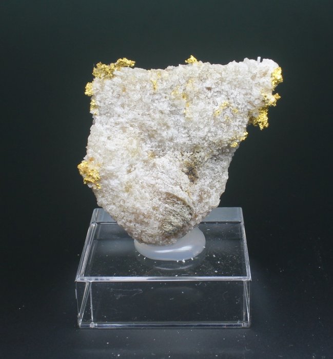 來自意大利奧斯塔山谷布魯松礦的原生金 矩陣晶體 - 3.5×2.5×1.5 cm - 18 g