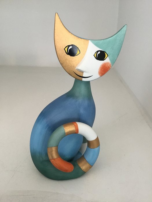 Rosina Wachtmeister Goebel - Kattenbeeld “ Niko “ - Porselein