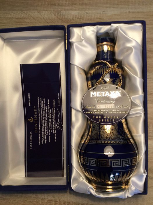 Metaxa - Centenary 1988 - gilded with 18K gold - 70厘升