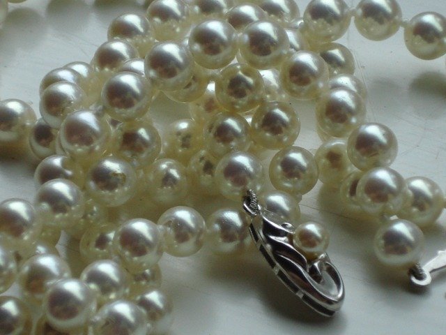 angelo - 925 Akoya-perler, 6 mm - Halskæde, perlekæde
