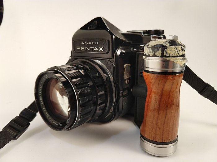 Pentax 6x7 + Takumar 1:2.4 105mm + houten Grip - Catawiki