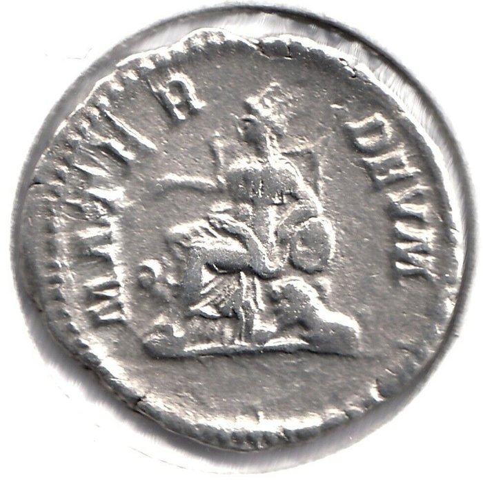 Romeinse Rijk - Silber-Denar, Julia Domna (Augusta, 193-217 n.Chr.). Rom, 205 n.Chr. - MATER DEVM - Zilver