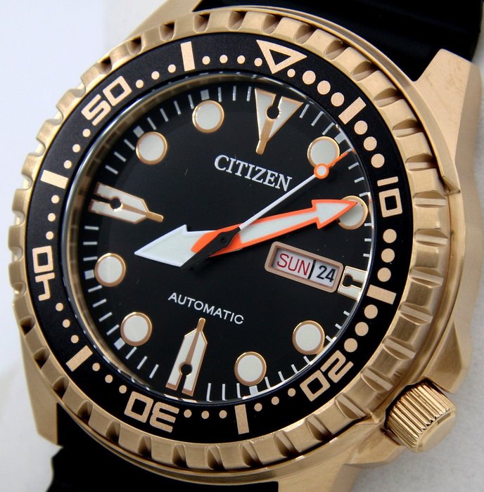 Citizen - Automatic Diver 100M Gold-Black "NO RESERVE PRICE" - Homem - 2018