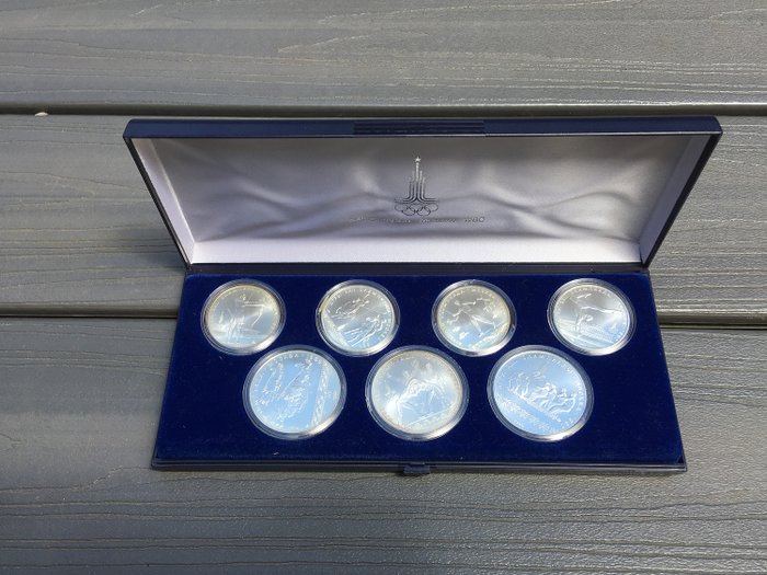 Olympic Games - 1980 - Russia - 5, 10 Rubles 1980 Muntset XXII Moscow Olympics 1980 - silver