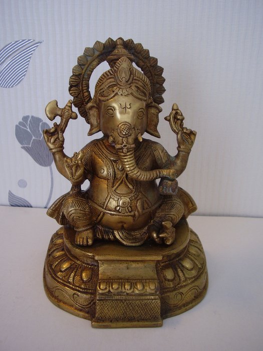 Statuette amulette en bronze 1 figurine Dieu Ganesh origine Cambodge 