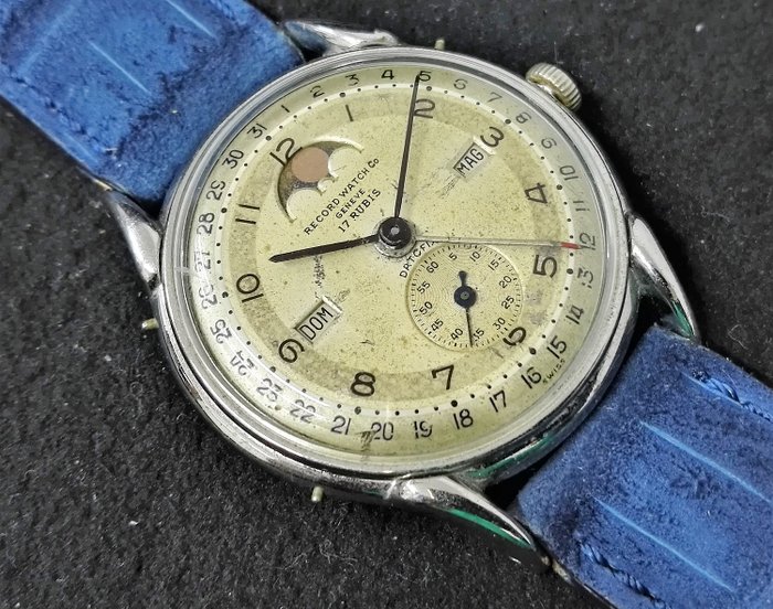 Record - Datofix triple date moonphase - 男士 - 1950-1959