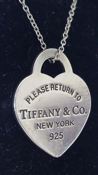 Tiffany - 925 銀 - 套裝, 925純銀鍊式和心形吊墜Tiffany＆Co