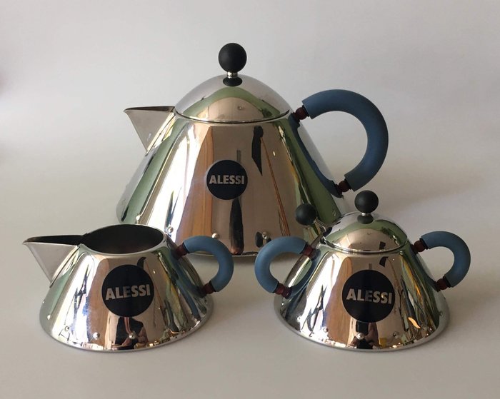 Michael Graves - Alessi - 茶壶，糖碗和牛奶壶 - MG33
