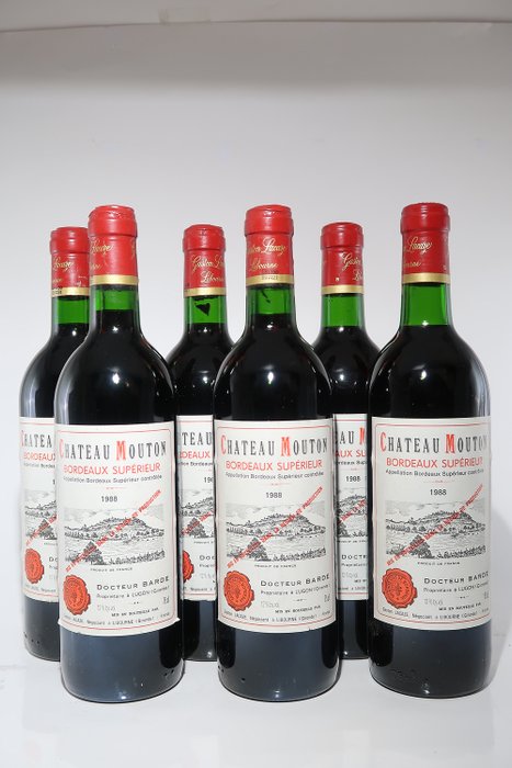 1988 Chateau Mouton -  - Bordeaux Bordeaux Superieur - 6 Flaschen (0,75 l)