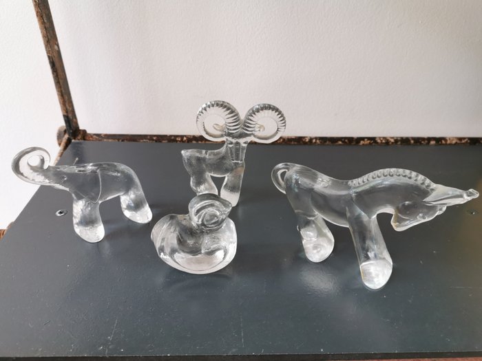 Bertil Vallien, Erik Höglund - Kosta Boda - Kosta Boda Zoo Series of animals (4) - Glass