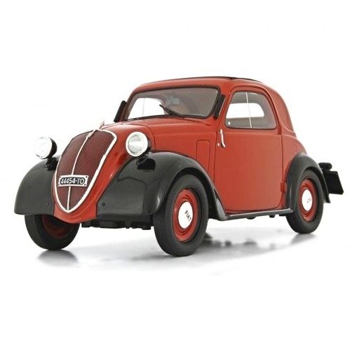Laudoracing - 1:18 - Fiat 500 A "Topolino" Trasformabile 1936 - Rood - Limitiert auf 250 Stück!