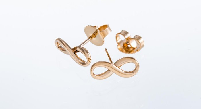 Tiffany Infinity Earrings@ Pink Gold 