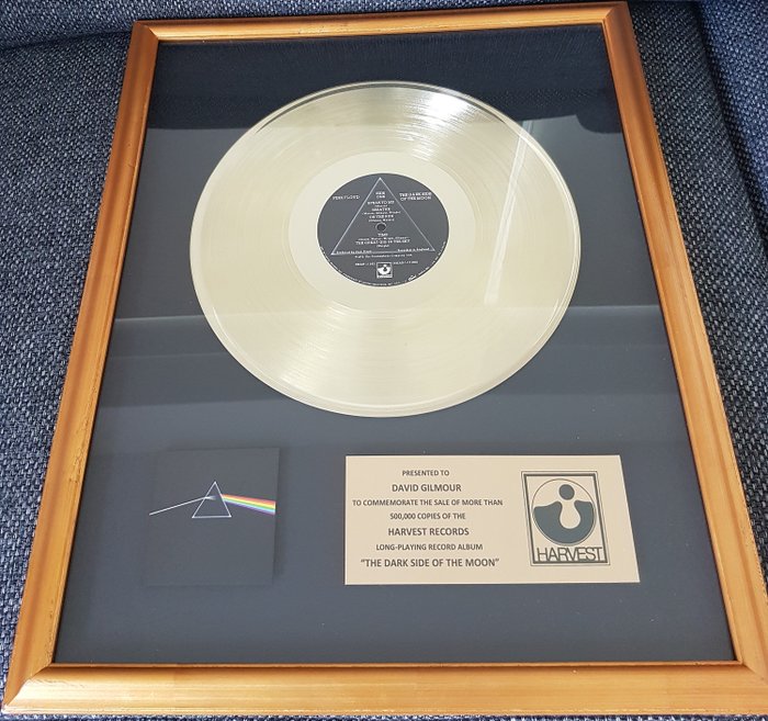 Disco de oro firmado de Pink Floyd 