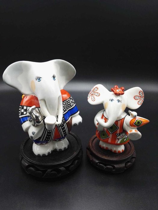 Rosemarie Benedikt - Villeroy & Boch - elephants (2) - Porcelain