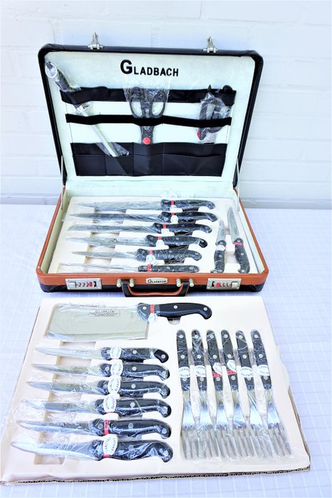 Gladbach knife set and steak cutlery, (1) - Stainless precious metal