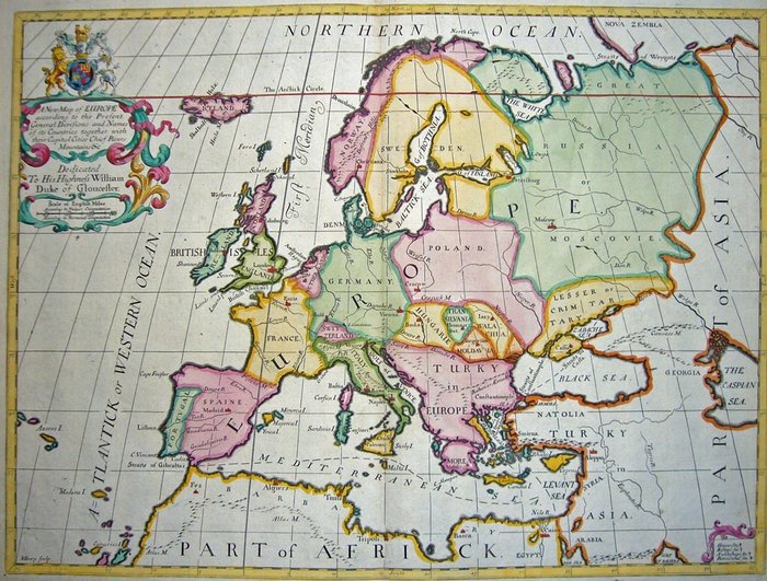 Europe Edward Wells A New Map Of Europe 1681 1700 Catawiki